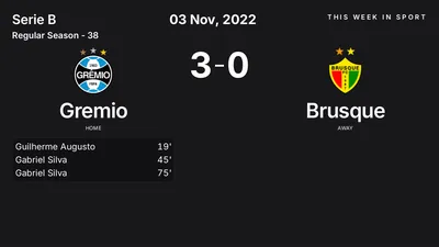 Report: Gremio vs Brusque (2022-11-03)