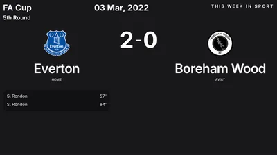 Report: Everton vs Boreham Wood (2022-03-03)