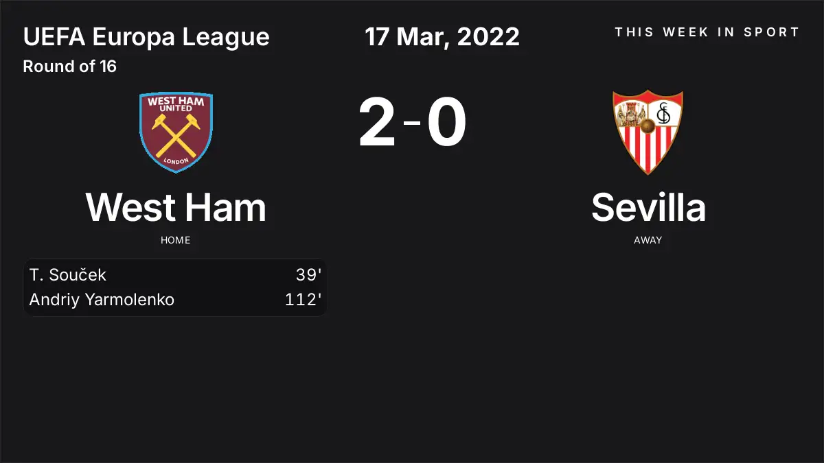 Report: West Ham vs Sevilla (2022-03-17)