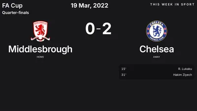 Report: Middlesbrough vs Chelsea (2022-03-19)