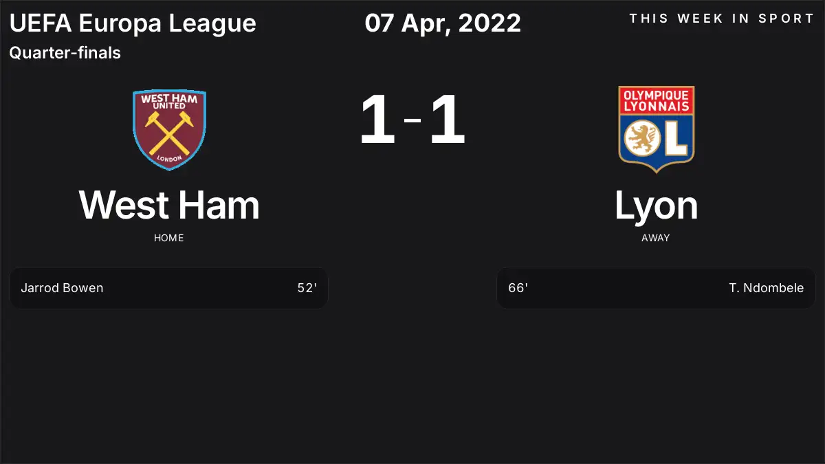 Report: West Ham vs Lyon (2022-04-07)
