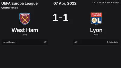 Report: West Ham vs Lyon (2022-04-07)
