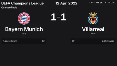 Report: Bayern Munich vs Villarreal (2022-04-12)