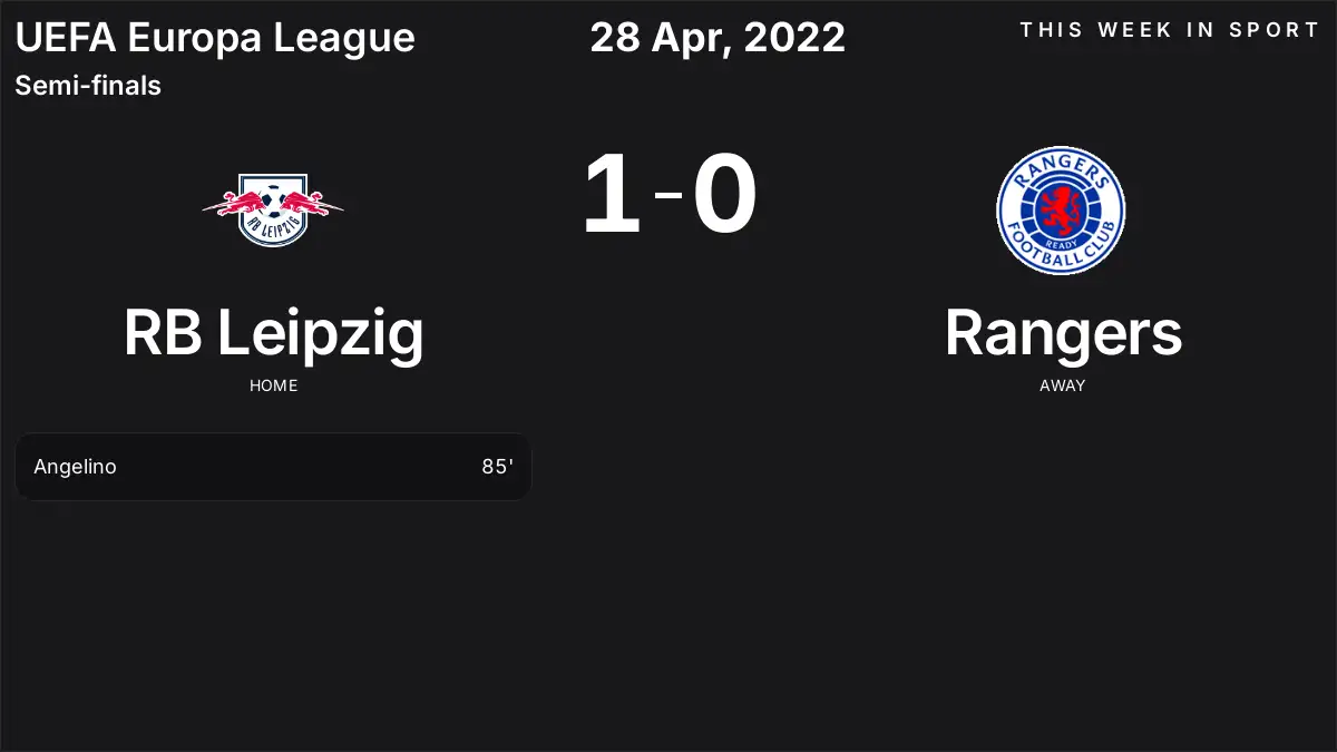 Report: RB Leipzig vs Rangers (2022-04-28)