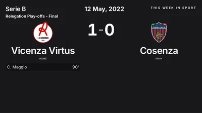 Report: Vicenza Virtus vs Cosenza (2022-05-12)