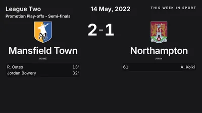 Report: Mansfield Town vs Northampton (2022-05-14)