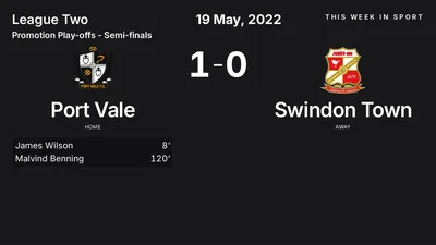 Report: Port Vale vs Swindon Town (2022-05-19)