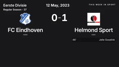 Report: FC Eindhoven vs Helmond Sport (2023-05-12)