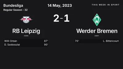 Report: RB Leipzig vs Werder Bremen (2023-05-14)