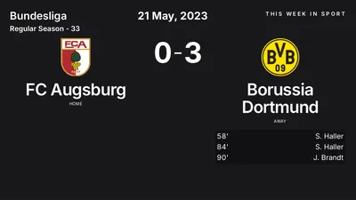 Report: FC Augsburg vs Borussia Dortmund (2023-05-21)