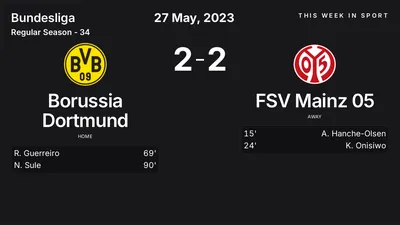 Report: Borussia Dortmund vs FSV Mainz 05 (2023-05-27)