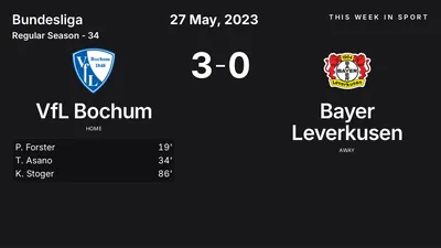 Report: VfL Bochum vs Bayer Leverkusen (2023-05-27)