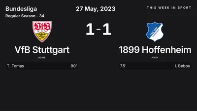 Report: VfB Stuttgart vs 1899 Hoffenheim (2023-05-27)