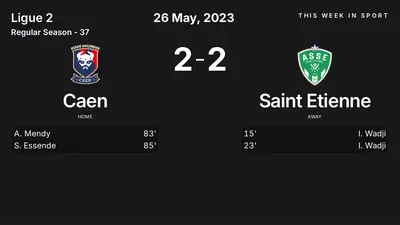 Report: Caen vs Saint Etienne (2023-05-26)