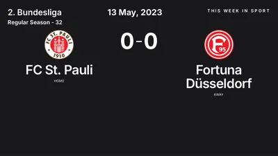 Report: FC St. Pauli vs Fortuna Düsseldorf (2023-05-13)