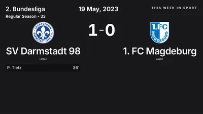 Report: SV Darmstadt 98 vs 1. FC Magdeburg (2023-05-19)