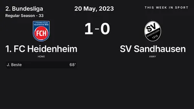 Report: 1. FC Heidenheim vs SV Sandhausen (2023-05-20)