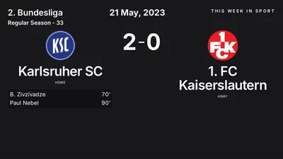 Report: Karlsruher SC vs 1. FC Kaiserslautern (2023-05-21)