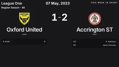 Report: Oxford United vs Accrington ST (2023-05-07)