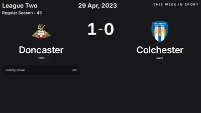 Report: Doncaster vs Colchester (2023-04-29)