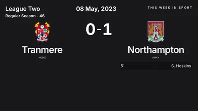 Report: Tranmere vs Northampton (2023-05-08)