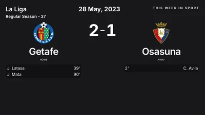 Report: Getafe vs Osasuna (2023-05-28)