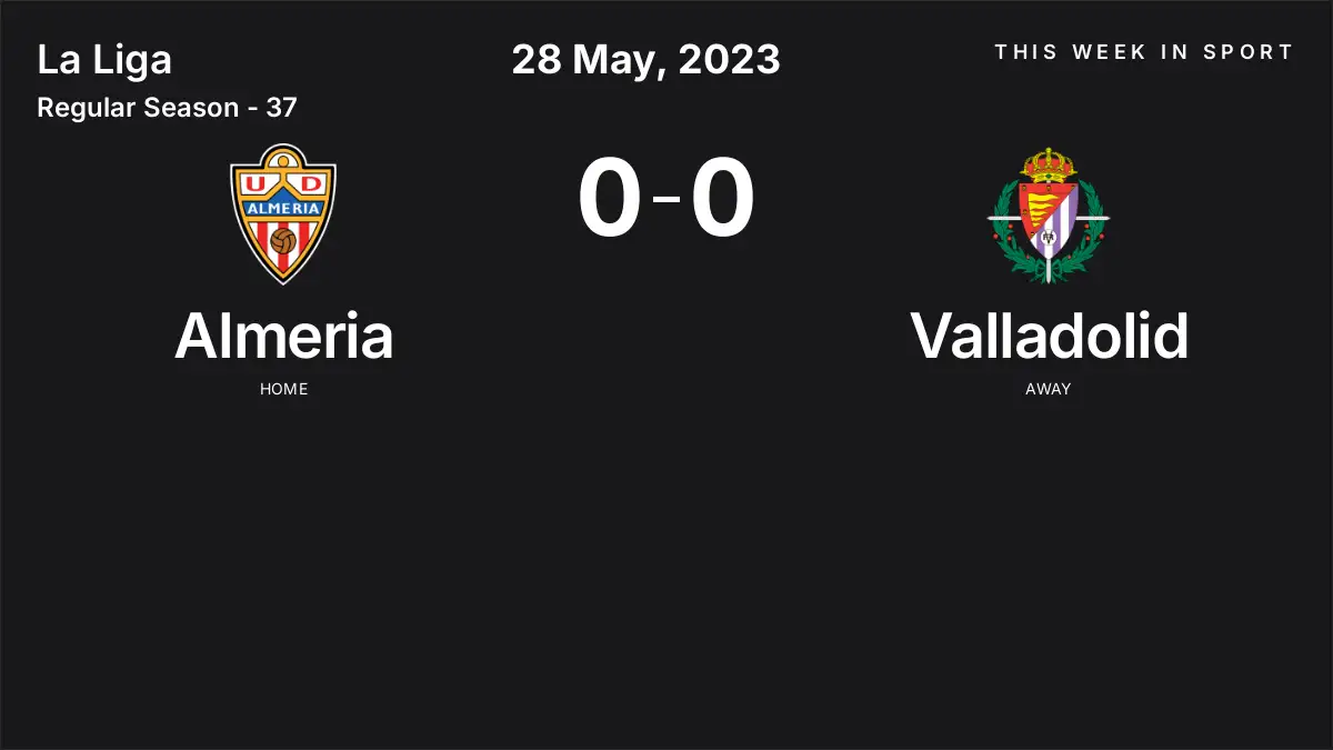 Report: Almeria vs Valladolid (2023-05-28)