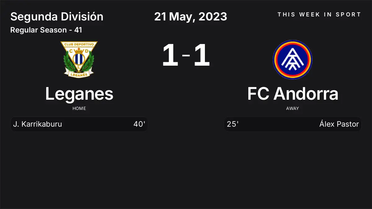 Report: Leganes vs FC Andorra (2023-05-21)