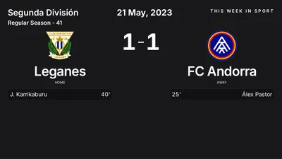 Report: Leganes vs FC Andorra (2023-05-21)