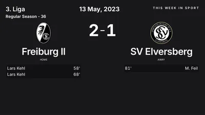 Report: Freiburg II vs SV Elversberg (2023-05-13)
