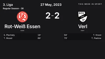 Report: Rot-Weiß Essen vs Verl (2023-05-27)