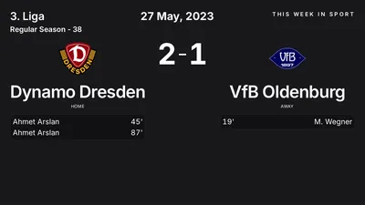 Report: Dynamo Dresden vs VfB Oldenburg (2023-05-27)