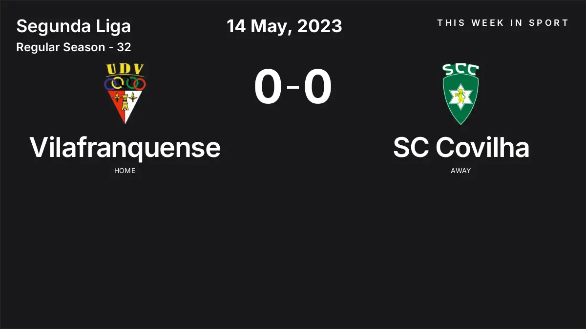 Report: Vilafranquense vs SC Covilha (2023-05-14)