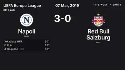 Report: Napoli vs Red Bull Salzburg (2019-03-07)