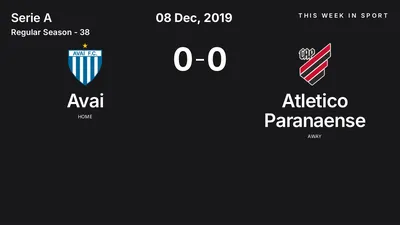 Report: Avai vs Atletico Paranaense (2019-12-08)