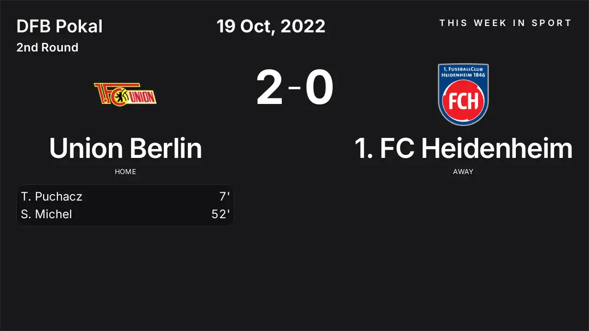 Report: Union Berlin vs 1. FC Heidenheim (2022-10-19)