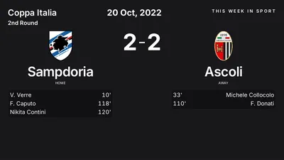 Report: Sampdoria vs Ascoli (2022-10-20)