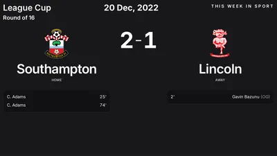 Report: Southampton vs Lincoln (2022-12-20)