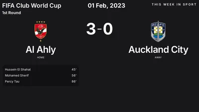 Report: Al Ahly vs Auckland City (2023-02-01)