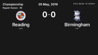 Report: Reading vs Birmingham (2019-05-05)